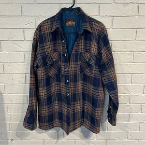 Vintage 90s Y2k Greatland Plaid Flannel Shirt Shacket Mens L